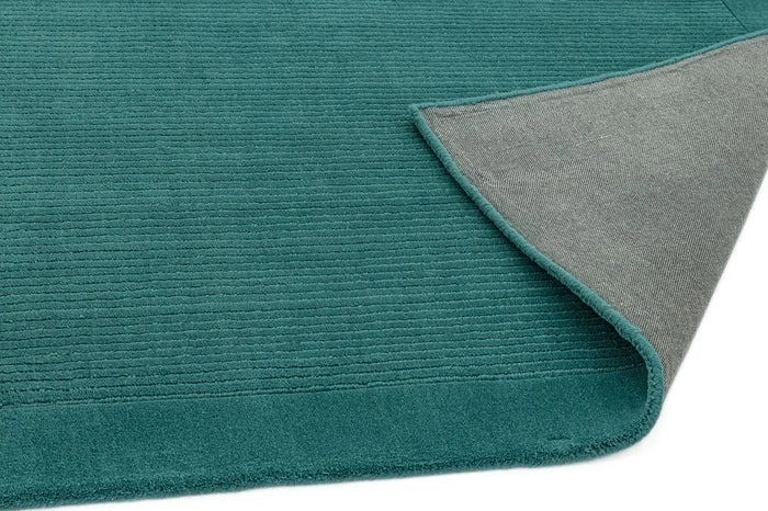 York Teal Wool Rug Contemporary 160x230cm M&S Living Room Bedroom Asiatic