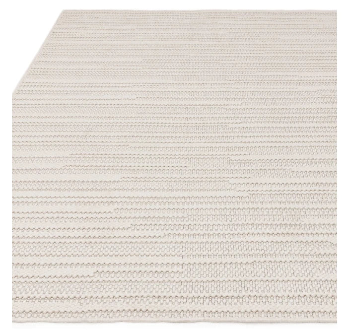 Ivory Camber Stripe Rug 200x290cm Contemporary Large Living Room Asiatic RRP800