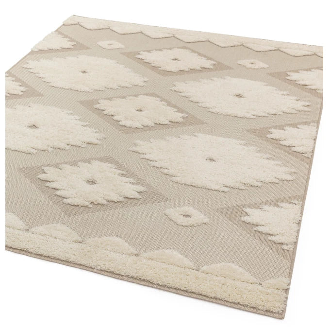 Cream Monty MN03 Contemporary Rug 200x290cm, Living Room Bedroom Asiatic RRP570