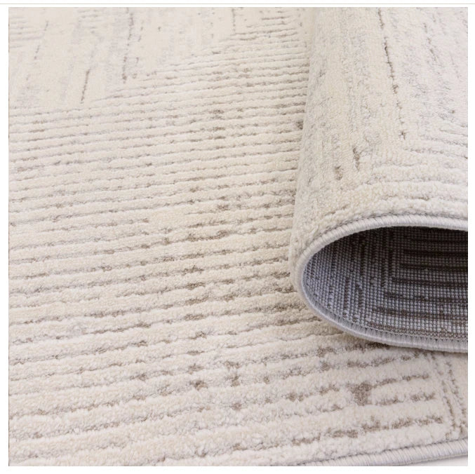 Cream Axel AX04 Contemporary Rug 200x290cm, Living Room Bedroom Asiatic RRP570