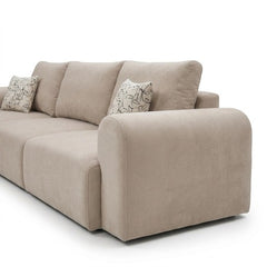 Aria Modern 3-Seater Fabric Sofa with Chaise Lounge
