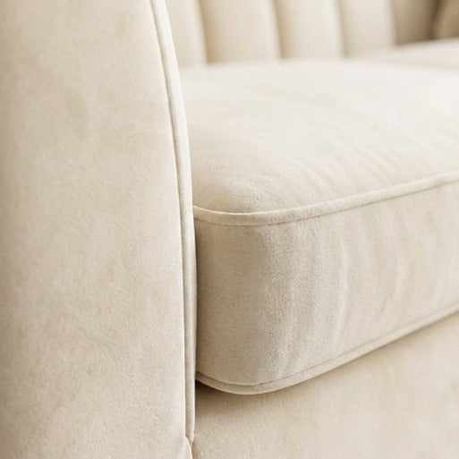 Modern Vertical Channel-Tufted 2-Seater Loveseat