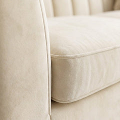 Modern Vertical Channel-Tufted 2-Seater Loveseat