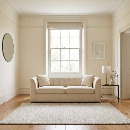 Modern Vertical Channel-Tufted 2-Seater Loveseat